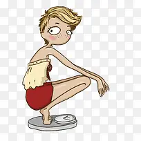 称体重的美女简图-空若网 称体重的美女简图-空若网