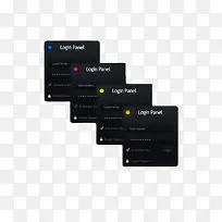 黑色登录窗口PSD素材-空若网 黑色登录窗口PSD素材-空若网