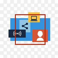 卡通矢量简约播放图标-空若网 卡通矢量简约播放图标-空若网