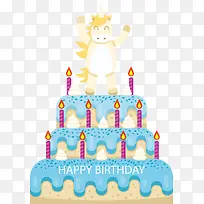 蓝色生日蛋糕-空若网 蓝色生日蛋糕-空若网