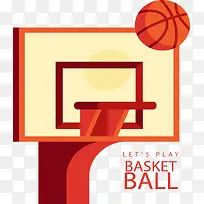 扁平化篮球架和篮球矢量-空若网 扁平化篮球架和篮球矢量-空若网