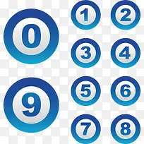 蓝色创意数字标矢量图-空若网 蓝色创意数字标矢量图-空若网