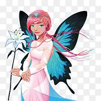 矢量蝴蝶公主-空若网 矢量蝴蝶公主-空若网