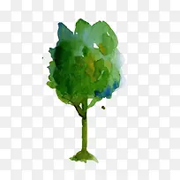 手绘水粉大树-空若网 手绘水粉大树-空若网