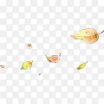 卡通可爱手绘黄叶-空若网 卡通可爱手绘黄叶-空若网