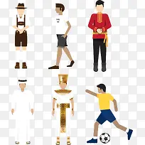 矢量卡通男性素材世界各民族素材-空若网 矢量卡通男性素材世界各民族素材-空若网