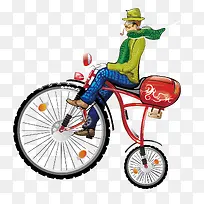 搞怪自行车矢量素材-空若网 搞怪自行车矢量素材-空若网