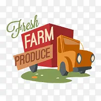 童趣农场矢量素材卡车-空若网 童趣农场矢量素材卡车-空若网