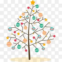 圣诞节彩色吊球矢量图-空若网 圣诞节彩色吊球矢量图-空若网