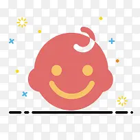 红色圆弧扁平化儿科元素-空若网 红色圆弧扁平化儿科元素-空若网