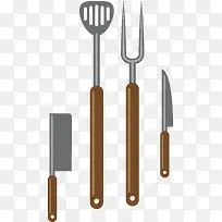 扁平化卡通烧烤工具-空若网 扁平化卡通烧烤工具-空若网