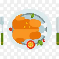 卡通扁平化西餐-空若网 卡通扁平化西餐-空若网