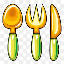 卡通刀叉-空若网 卡通刀叉-空若网