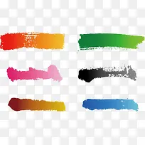 绿色橙色粉色油画笔刷-空若网 绿色橙色粉色油画笔刷-空若网