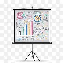 手绘业务分析黑板三脚架矢量-空若网 手绘业务分析黑板三脚架矢量-空若网