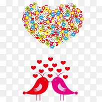 矢量爱情鸟-空若网 矢量爱情鸟-空若网