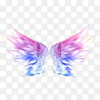 卡通手绘炫彩紫色渐变翅膀-空若网 卡通手绘炫彩紫色渐变翅膀-空若网