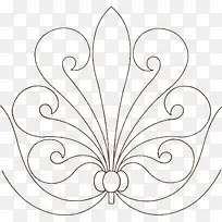 线描对称花纹-空若网 线描对称花纹-空若网