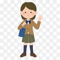 手绘卡通简约儿童画册插画女孩子-空若网 手绘卡通简约儿童画册插画女孩子-空若网