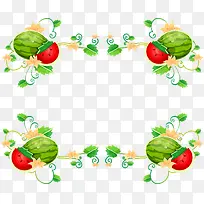 手绘西瓜边框-空若网 手绘西瓜边框-空若网