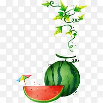 手绘水果西瓜-空若网 手绘水果西瓜-空若网