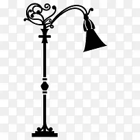 手绘欧式落地灯剪影-空若网 手绘欧式落地灯剪影-空若网