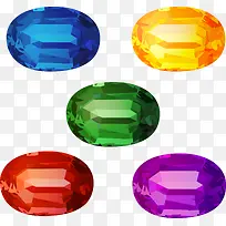 矢量手绘彩色宝石-空若网 矢量手绘彩色宝石-空若网