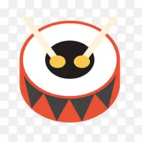 矢量扁平鼓乐器素材-空若网 矢量扁平鼓乐器素材-空若网