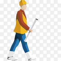 拿着图纸的工程师-空若网 拿着图纸的工程师-空若网