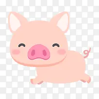 灰色扁平化小猪元素-空若网 灰色扁平化小猪元素-空若网