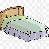 简约大床矢量素材-空若网 简约大床矢量素材-空若网