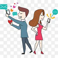 发短信的情侣-空若网 发短信的情侣-空若网