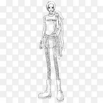 卡通人物线稿-空若网 卡通人物线稿-空若网