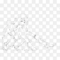 线描人物手绘-空若网 线描人物手绘-空若网