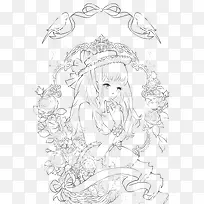 线描手绘人物-空若网 线描手绘人物-空若网