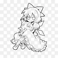 线描人物手绘-空若网 线描人物手绘-空若网