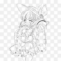 线描人物手绘-空若网 线描人物手绘-空若网