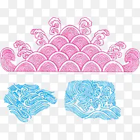 新年红色蓝色背景-空若网 新年红色蓝色背景-空若网