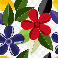 卡通花和叶子-空若网 卡通花和叶子-空若网