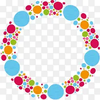 矢量彩色波点边框-空若网 矢量彩色波点边框-空若网