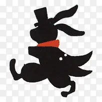 爱丽丝兔子剪影-空若网 爱丽丝兔子剪影-空若网