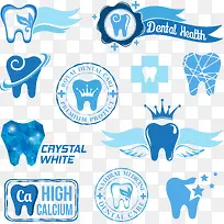 牙齿健康标签标志矢量素材-空若网 牙齿健康标签标志矢量素材-空若网