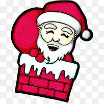 圣诞老人手绘插画图片-空若网 圣诞老人手绘插画图片-空若网