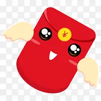 可爱飞翔的红包卡通翅膀-空若网 可爱飞翔的红包卡通翅膀-空若网