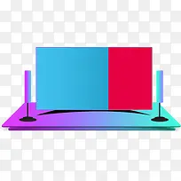 彩色卡通音响场景-空若网 彩色卡通音响场景-空若网