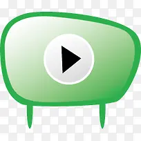 矢量绿色播放按钮-空若网 矢量绿色播放按钮-空若网