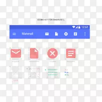 材料设计android模板用户界面图标-android手机网格模板-空若网 材料设计android模板用户界面图标-android手机网格模板-空若网