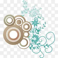 蓝色潮流花纹-空若网 蓝色潮流花纹-空若网