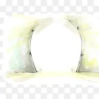 手绘中式拱门-空若网 手绘中式拱门-空若网