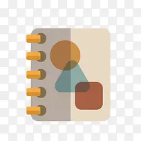 矢量卡通扁平化日记本png-空若网 矢量卡通扁平化日记本png-空若网